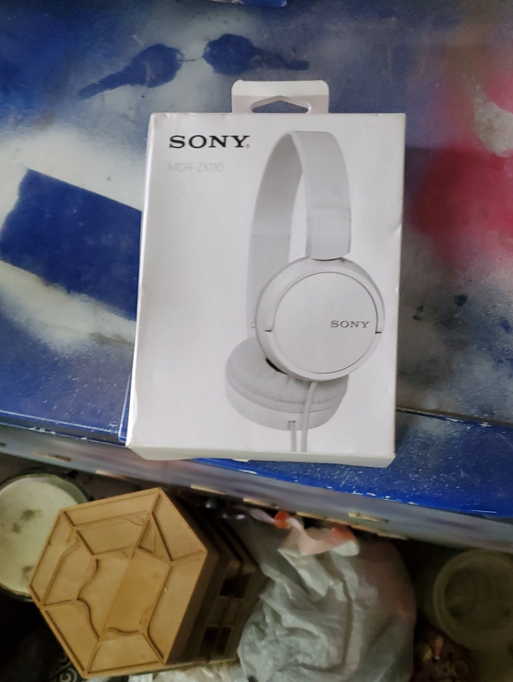 Sony White Over-Ear Headphones
